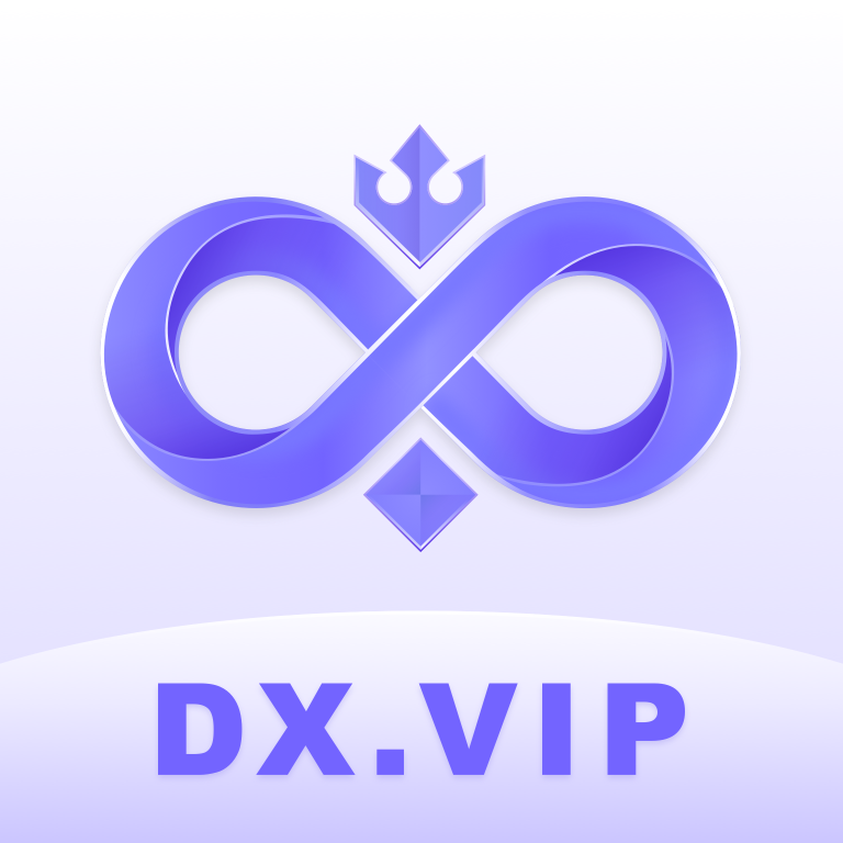 德信竞技/ 德信平台（DX Poker）官方启动图标，DX.VIP品牌标识