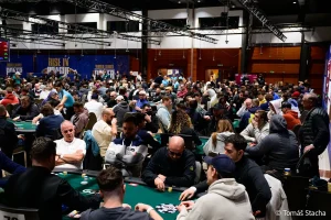 WSOP Europe Main Event poker tournament hall players tables King’s Casino Prague